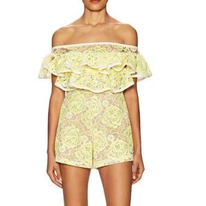 Alexis yellow floral romper